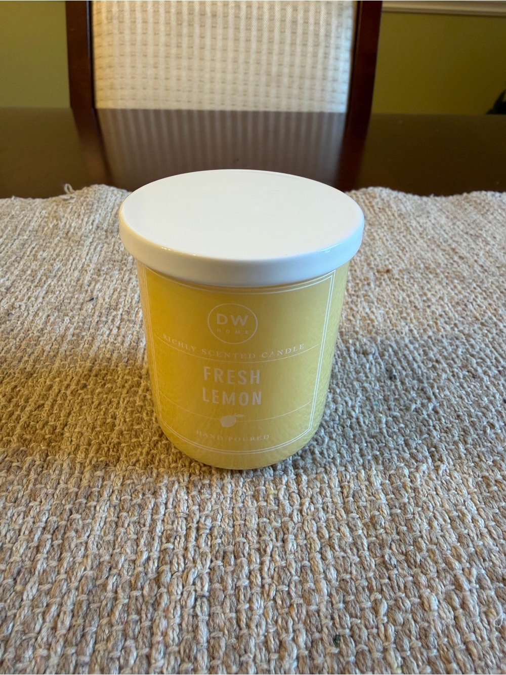 NEW DW Home Fresh Lemon Mini Hand Poured Scented Candle